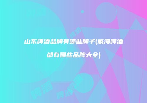 山东啤酒品牌有哪些牌子(威海啤酒都有哪些品牌大全)