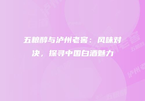 五粮醇与泸州老窖：风味对决，探寻中国白酒魅力
