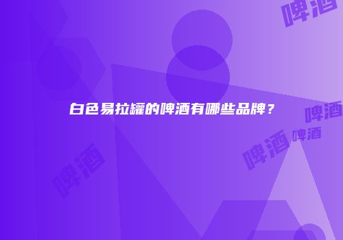 白色易拉罐的啤酒有哪些品牌？