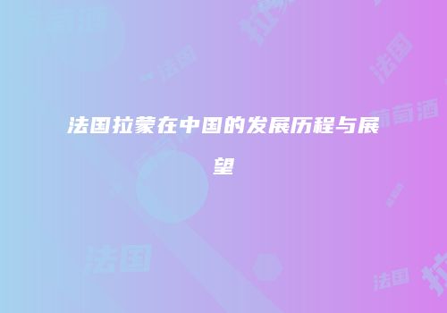 法国拉蒙在中国的发展历程与展望