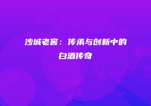 沙城老窖：传承与创新中的白酒传奇
