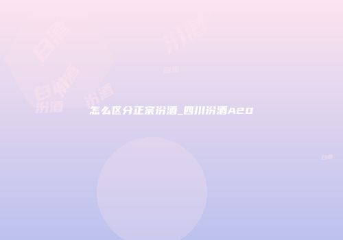 怎么区分正宗汾酒_四川汾酒A20