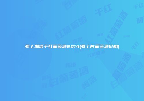 骑士梅洛干红葡萄酒2014(骑士白葡萄酒价格)