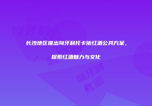 长沙地区推出匈牙利托卡依红酒公共方案，探索红酒魅力与文化