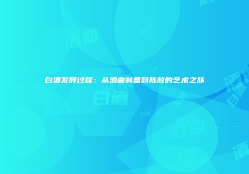 白酒发酵过程：从酒曲制备到陈放的艺术之旅