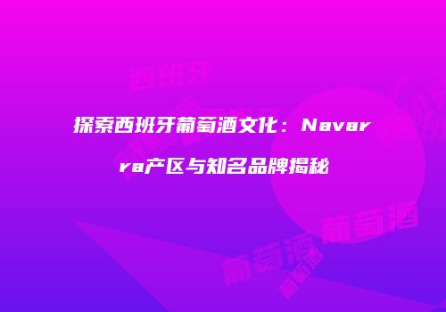 探索西班牙葡萄酒文化：Navarra产区与知名品牌揭秘