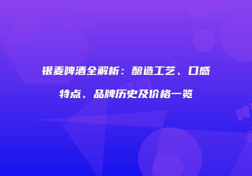 银麦啤酒全解析：酿造工艺、口感特点、品牌历史及价格一览