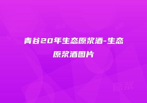 青谷20年生态原浆酒-生态原浆酒图片