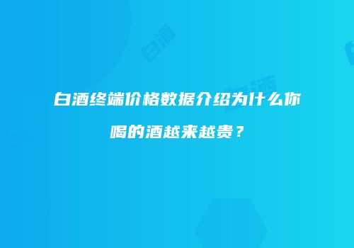 白酒终端价格数据介绍为什么你喝的酒越来越贵？