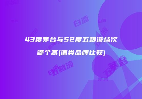 43度茅台与52度五粮液档次哪个高(酒类品牌比较)
