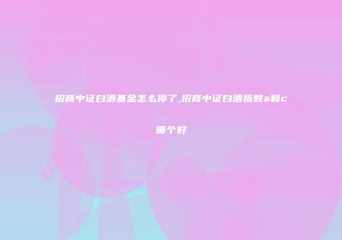 招商中证白酒基金怎么停了,招商中证白酒指数a和c哪个好