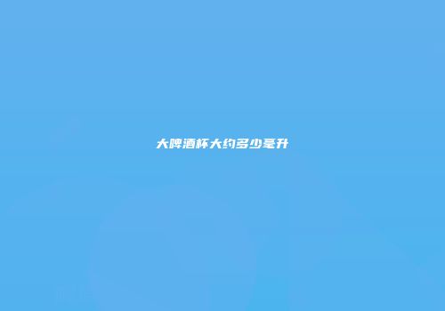 大啤酒杯大约多少毫升