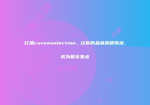红酒cuveeselection，让你的品味脱颖而出，成为聚会焦点