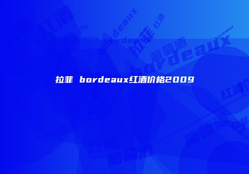 拉菲 bordeaux红酒价格2009