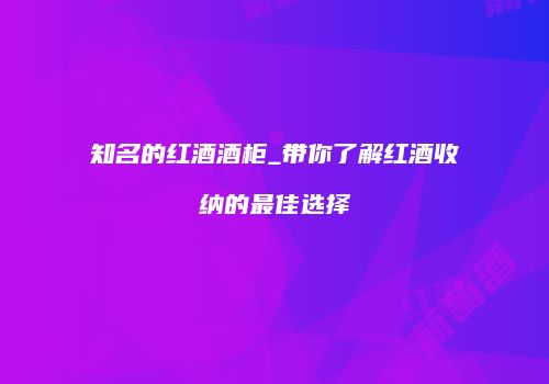 知名的红酒酒柜_带你了解红酒收纳的最佳选择