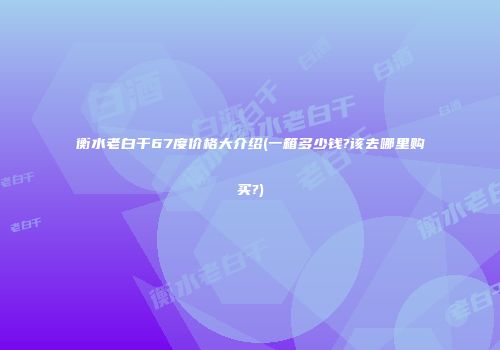 衡水老白干67度价格大介绍(一箱多少钱?该去哪里购买?)