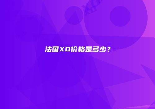 法国XO价格是多少？