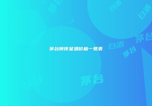 茅台镇传呈酒价格一览表