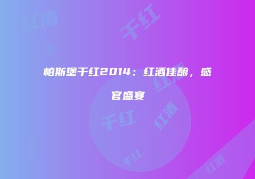 帕斯堡干红2014：红酒佳酿，感官盛宴