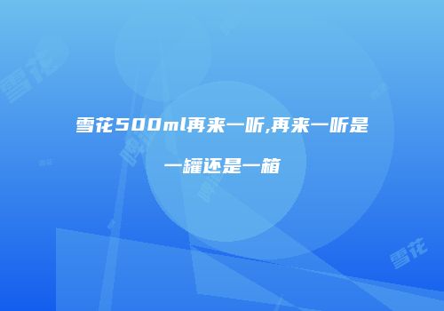 雪花500ml再来一听,再来一听是一罐还是一箱
