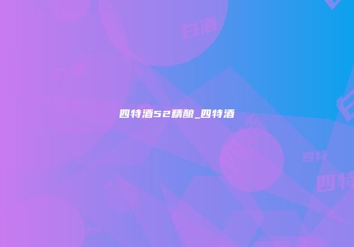 四特酒52精酿_四特酒