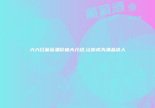 六六红葡萄酒价格大介绍,让你成为酒品达人