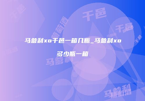 马爹利xo干邑一箱几瓶_马爹利xo多少瓶一箱