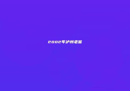 2002年泸州老窖