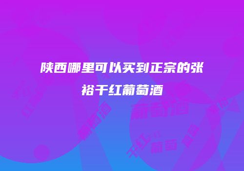 陕西哪里可以买到正宗的张裕干红葡萄酒