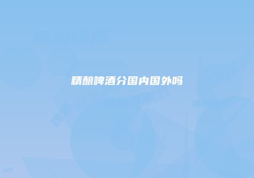 精酿啤酒分国内国外吗