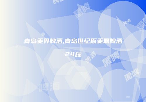 青岛麦界啤酒,青岛世纪原麦黑啤酒24罐