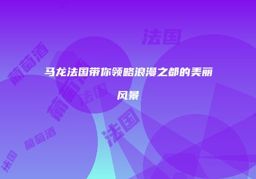马龙法国带你领略浪漫之都的美丽风景