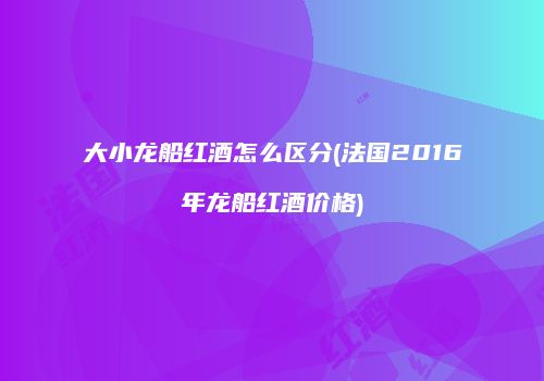 大小龙船红酒怎么区分(法国2016年龙船红酒价格)