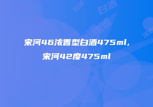 宋河46浓香型白酒475ml,宋河42度475ml