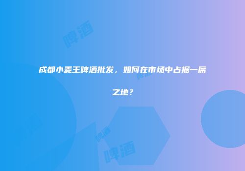 成都小麦王啤酒批发，如何在市场中占据一席之地？