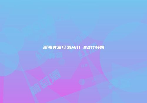 澳洲奔富红酒Hill 2011好吗