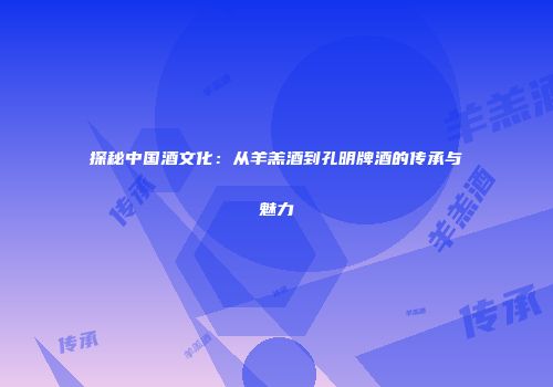 探秘中国酒文化：从羊羔酒到孔明牌酒的传承与魅力