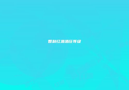 智利红酒酒庄等级