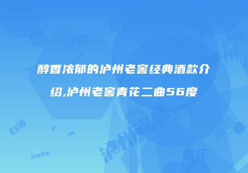 醇香浓郁的泸州老窖经典酒款介绍,泸州老窖青花二曲56度