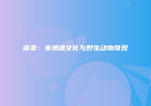 南非：非洲酒文化与野生动物奇观