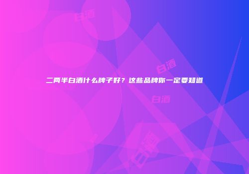 二两半白酒什么牌子好？这些品牌你一定要知道