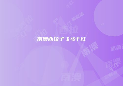 南澳西拉子飞马干红