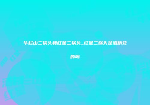牛栏山二锅头和红星二锅头_红星二锅头是酒精兑的吗