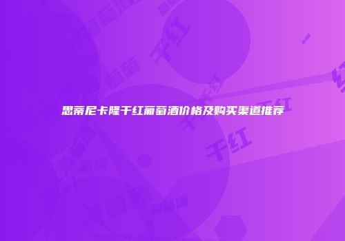 思蒂尼卡隆干红葡萄酒价格及购买渠道推荐