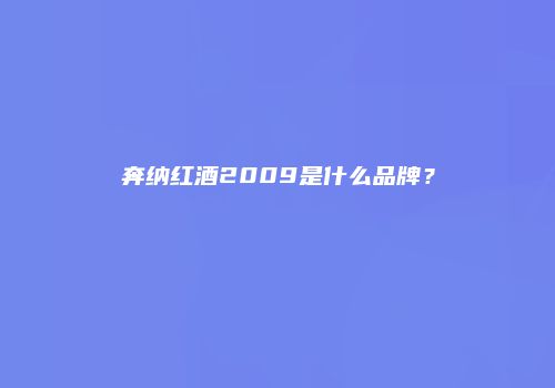 奔纳红酒2009是什么品牌？