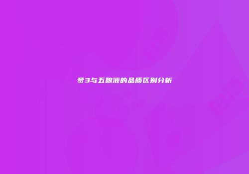 梦3与五粮液的品质区别分析