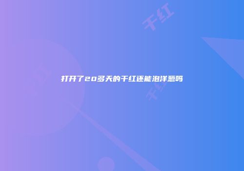 打开了20多天的干红还能泡洋葱吗