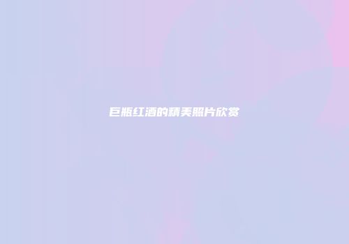 巨瓶红酒的精美照片欣赏