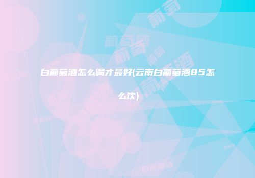 白葡萄酒怎么喝才最好(云南白葡萄酒85怎么饮)