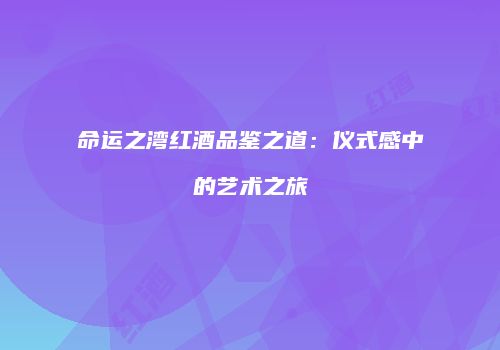 命运之湾红酒品鉴之道：仪式感中的艺术之旅